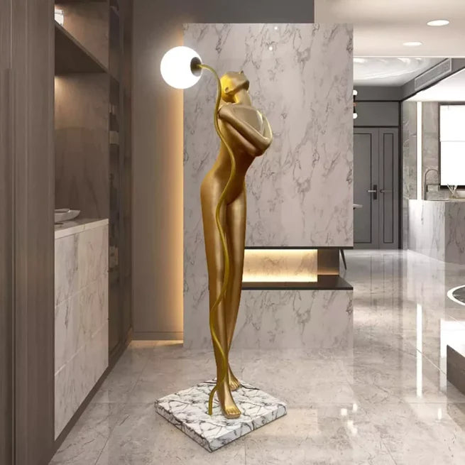 Charming Human Art Sculpture Floor Lamp