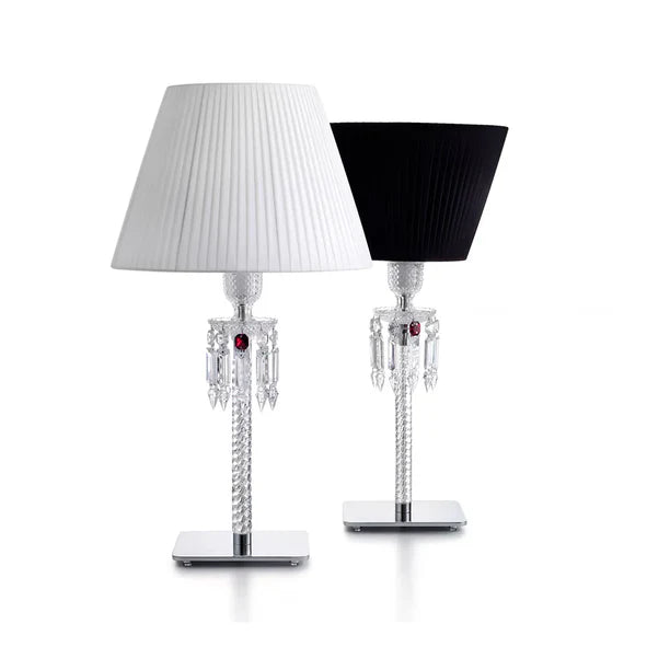 Luxury Black/White Lampshade Crystal Table Lamp