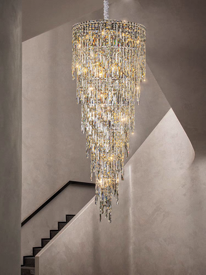 Luxury Multi-layer Crystal Chandelier for Staircase/Foyer