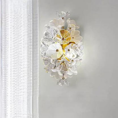 Modern Ccreative Glass Jasmine Wall Light