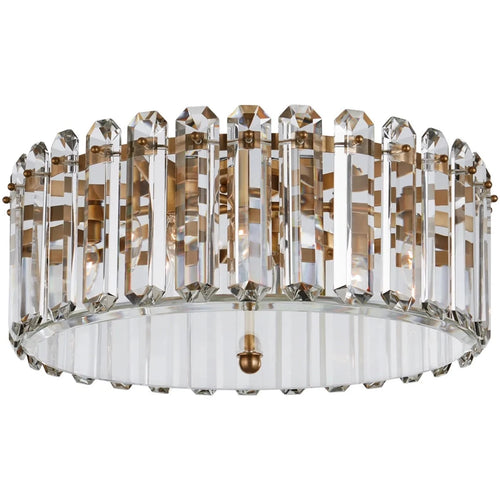 Simple Round Flush Mount Crystal Chandelier