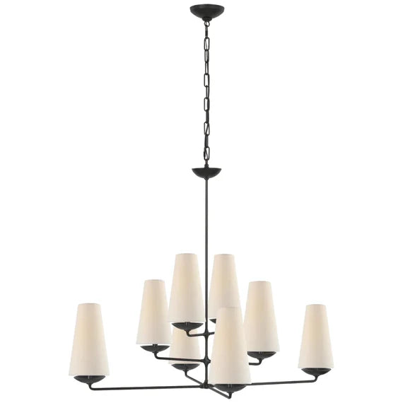 Vertical Chandelier/Wall Light in Bronze/Black/White Finish Color