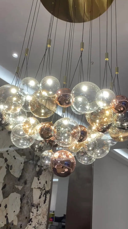 Italian Creative Glass Bubble Ball Chandelier for Living/Dining Room/Kitchen Island