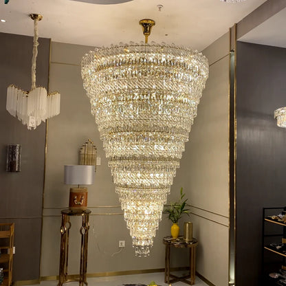 Extra Large Luxury Crystal Chandelier for Staircase/Living Room/Foyer/Villa