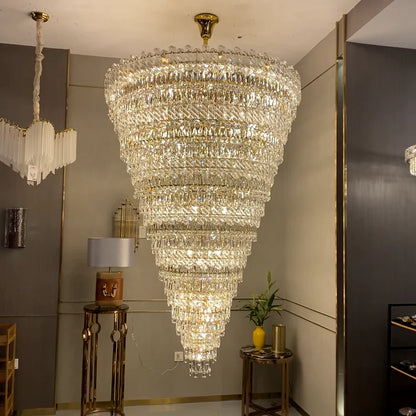 Extra Large Luxury Crystal Chandelier for Staircase/Living Room/Foyer/Villa