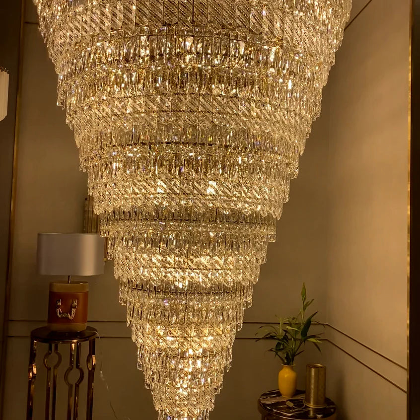 Extra Large Luxury Crystal Chandelier for Staircase/Living Room/Foyer/Villa