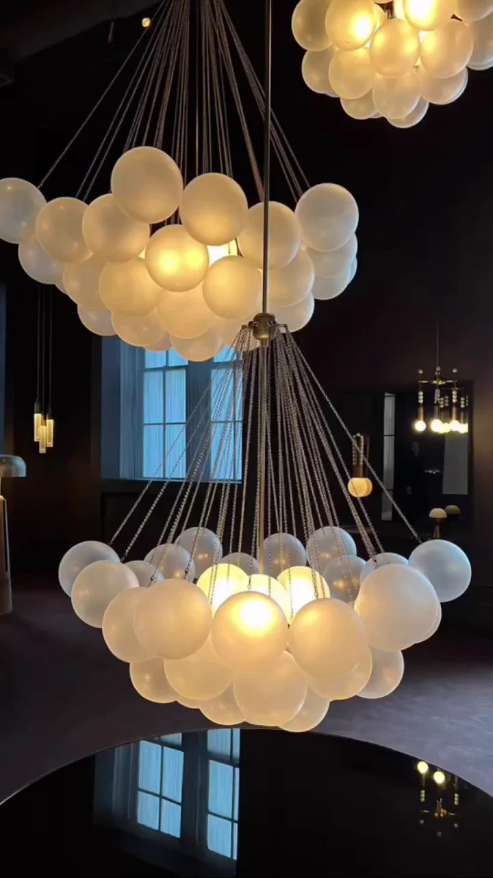 Modern Cloud Balloons Glass Chandelier for Living Room/Bedroom