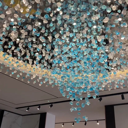 Light Luxury Multicolor Crystal Stone Chandelier for Hotel/Living Room/Restaurant