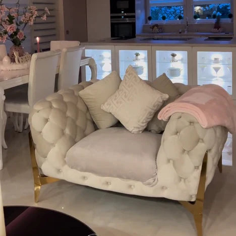 Luxury 1/2/3-Seater Cream Sofa