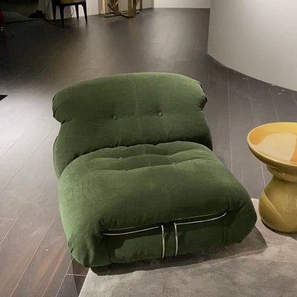 Modern Bottle Green Velvet Lounge Chair