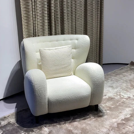 Cozy White Lounge Chair