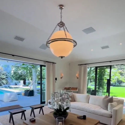 Modern White Globe Chandelier for Living Room/Bedroom