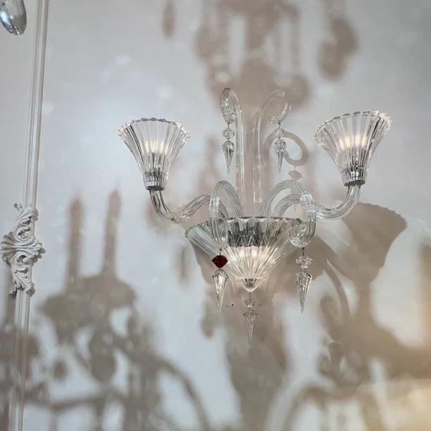 Luxury 2/3-Arm Oriental Classical Crystal Wall Lamp