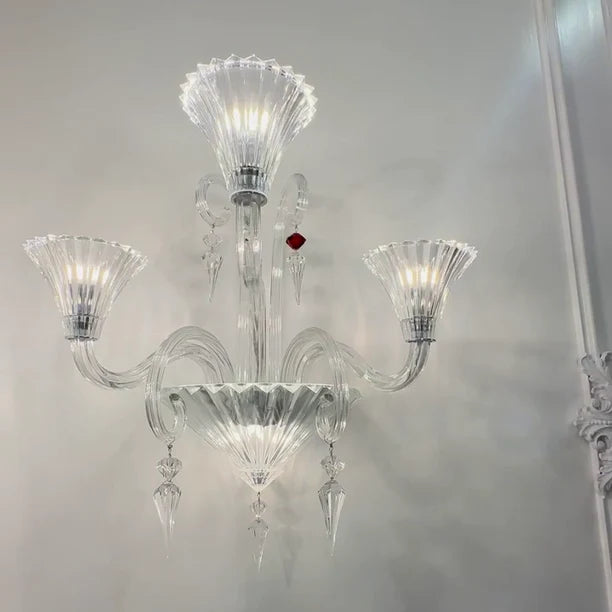 Luxury 2/3-Arm Oriental Classical Crystal Wall Lamp