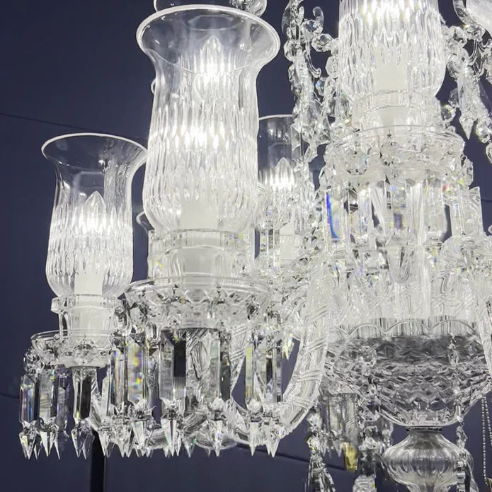 Luxury Elegant Floral Lampshade Crystal Chandelier for Low-ceiling/Apartment