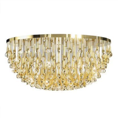 Modern Floating Long Gold Pendant Celing Chandelier for Living Room/High-ceiling