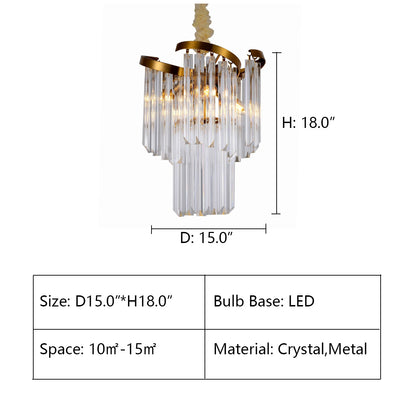 D15.0"*H18.0" TWIN PALMS ROUND CRYSTAL CHANDELIER,chandelier,chandeliers,pendant,ceiling,crystal,spiral,tiers,layers,multi-tier,multi-layer,living room,dining room,bedroom