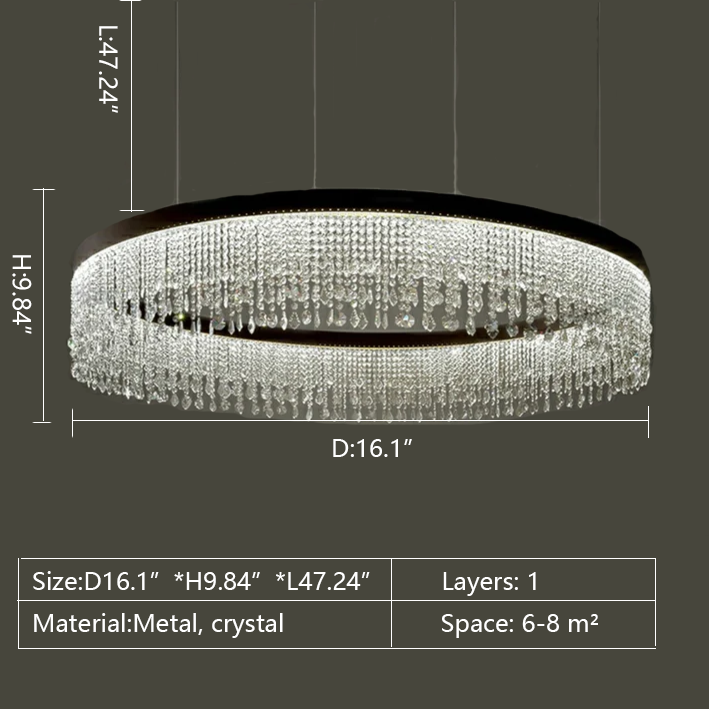 1 layer crystal chandelier modern classic elegant for living room dining room cafe 