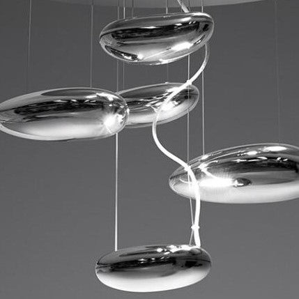 Modern Electroplated Acrylic Big Raindrop Ceiling Light Fixture for Living/ Dining Room/ Bedroom/ Bar