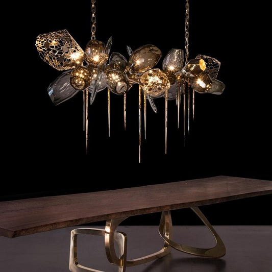 Modern Wine Glass Shape Chandelier Italian Light Luxury  Light Fixture for Ding/ Living Room/ Duplex/ Villa/ Restaurant