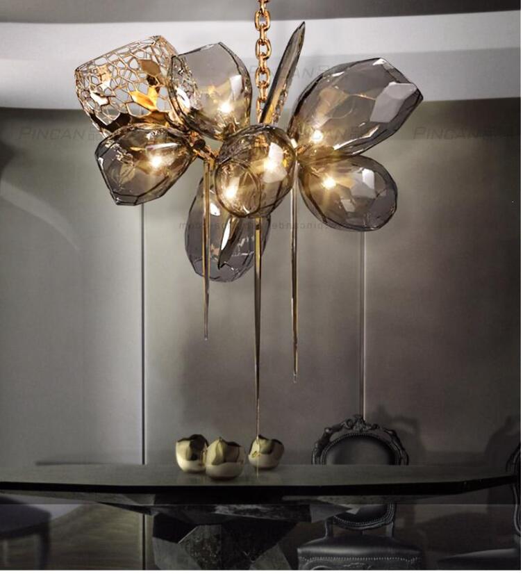 Modern Wine Glass Shape Chandelier Italian Light Luxury  Light Fixture for Ding/ Living Room/ Duplex/ Villa/ Restaurant