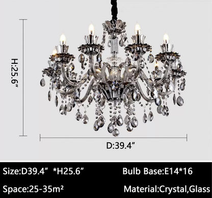 D39.4"*H25.6" chandeliers,modern chandeliers,crystal chandelier,dining room chandeliers,bedroom chandelier,bedroom,dinining room,modern,vintage crystal ,branch,candles