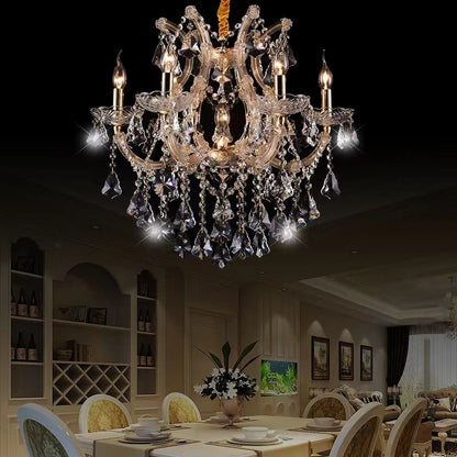 Luxury Atmospheric European Candle Crystal Chandelier Designer Creative for Hotel / Villa / Living Room