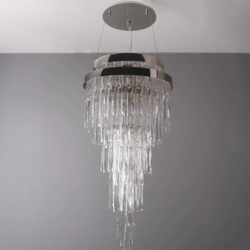 Extra Large Creative Multi-tier Crystal Light Waterfall Chandelier for Foyer/Living Room