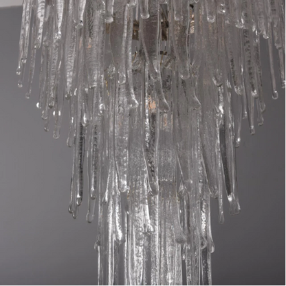 Extra Large Creative Multi-tier Crystal Light Waterfall Chandelier for Foyer/Living Room