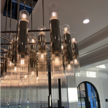 Extra Large Modern Irregular Glass Rods Pendant Chandelier for Living/Dining Room/Foyer