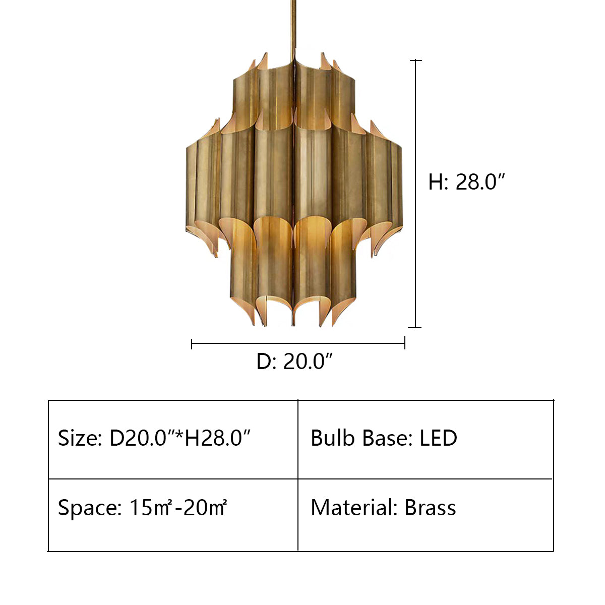 D20.0"*H28.0" BRASS FLUTED CHANDELIER,chandelier,chandeliers,pendant,brasss,copper,round,gold,ceiling,foyer,hallway,living room,dining room