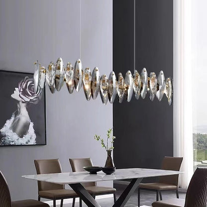 Designer Leaf Crystal Chandelier for Living Room Modern Ceiling Lamp for Dining Decoration Light