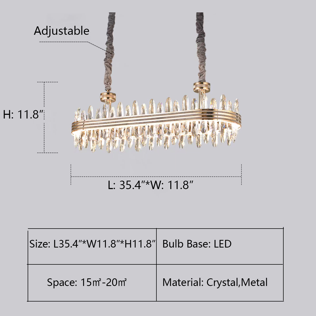 Oval: L35.4"*W11.8"*H11.8" chandelier,chandeliers,pendant,round,rings,ultirings,multitier,tiers,layers,creative,art,crystal,metal,gold,clear crystal,living room,dining room,bedroom,bar,kitchen island,ceiling