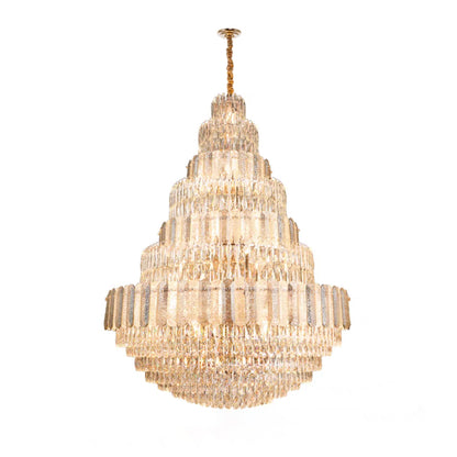 Oversized Modern Multi-layer Empire Crystal Chandelier for Living Room/Foyer/Stairs/Hotel Lobby