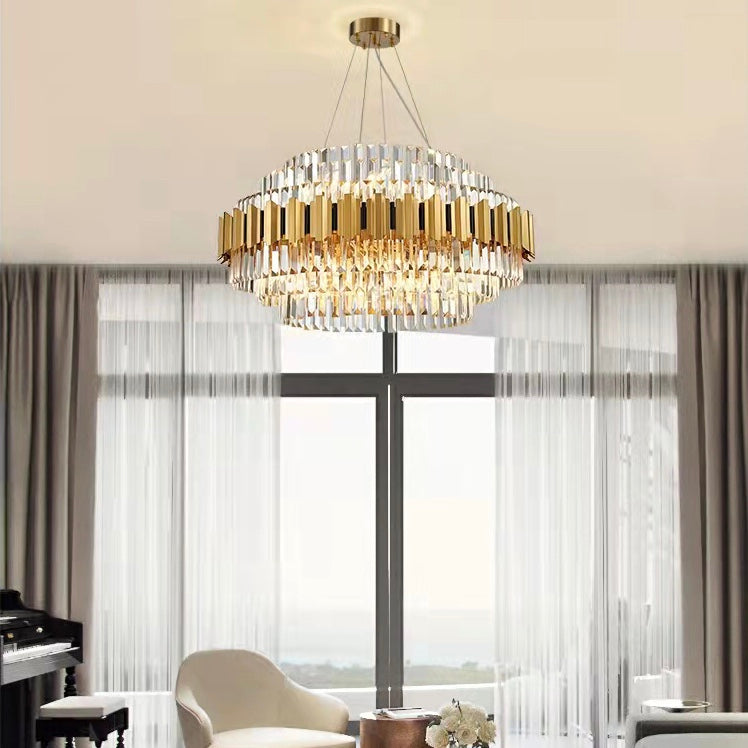 Modern Crystal Chandelier Luxury Living/ Dining Room Ceiling Light Fixture Elegant Bedroom Lamp Villa Hall Decoration Light