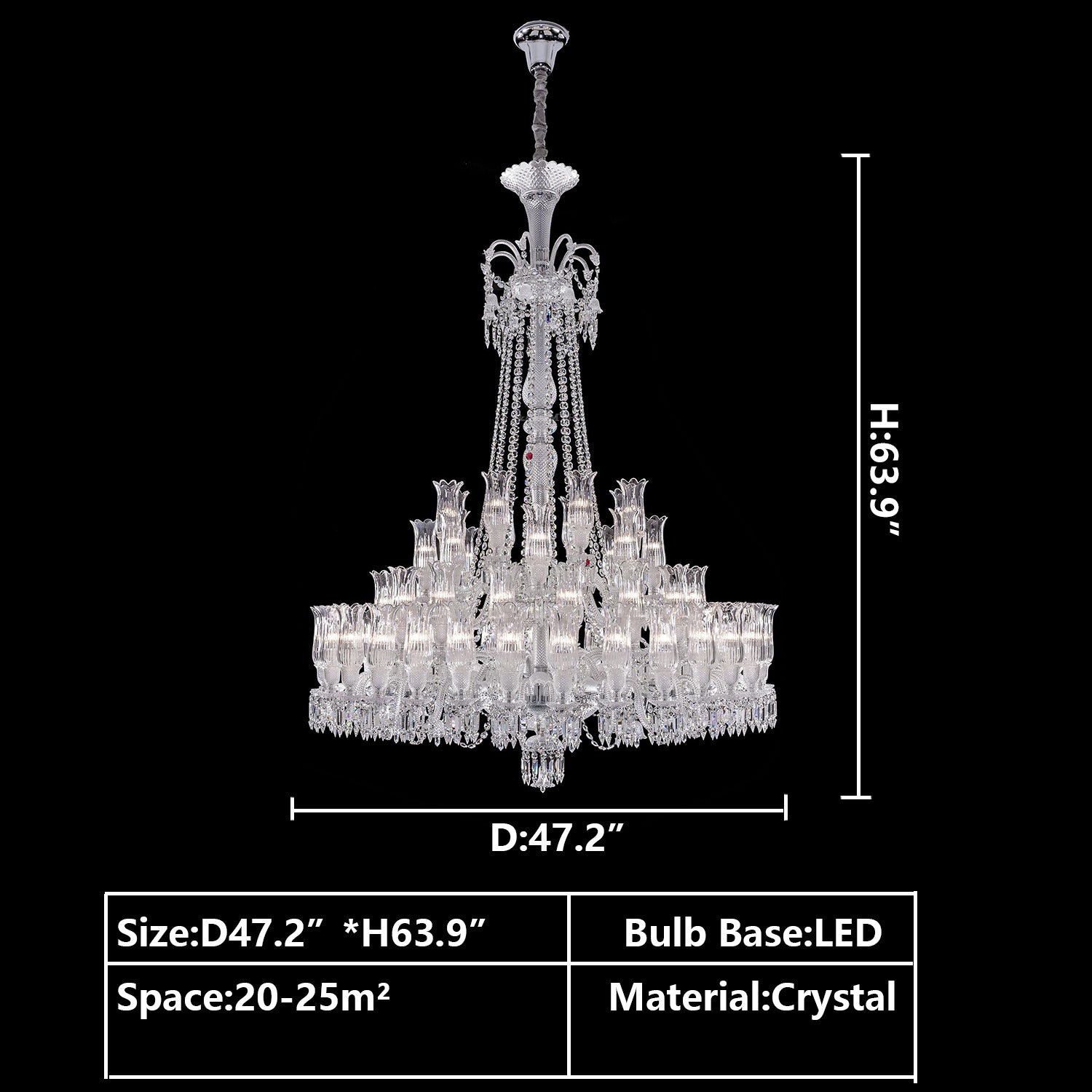 D47.2"*H63.9" chandelier,chandeliers,pendant,candle,crystal shade,raindrop,teardrop,traditional,tiers,layers,multi-tier,multi-layer,multipile,extra large,large,oversized,huge,big,luxury,light luxury,foyer,living room,entrys