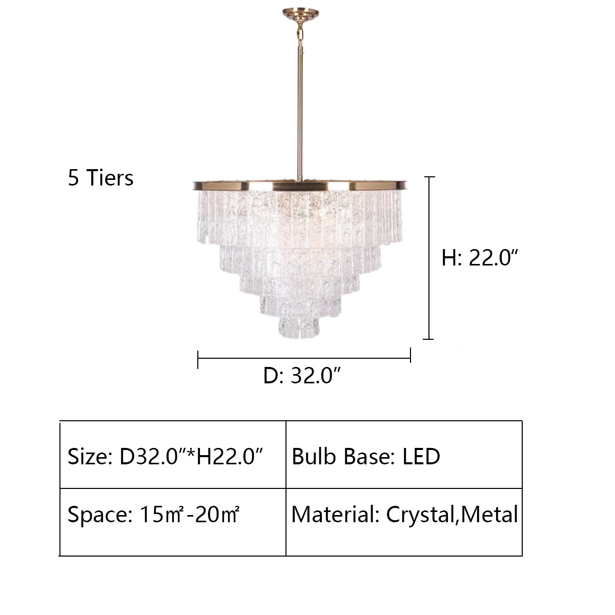 5 Tier: D32.0"*H22.0" Oliver Round Tiered Glass Tile Chandelier Collection,chandelier,chandeliers,crystal,round,metal,tier,layer,multi-tier,multi-layer,frost crystal,rods,piece,ceiling,pendant,oversized,huge,big,large,extra large,living room,dining room,foyer,entryance,hallway