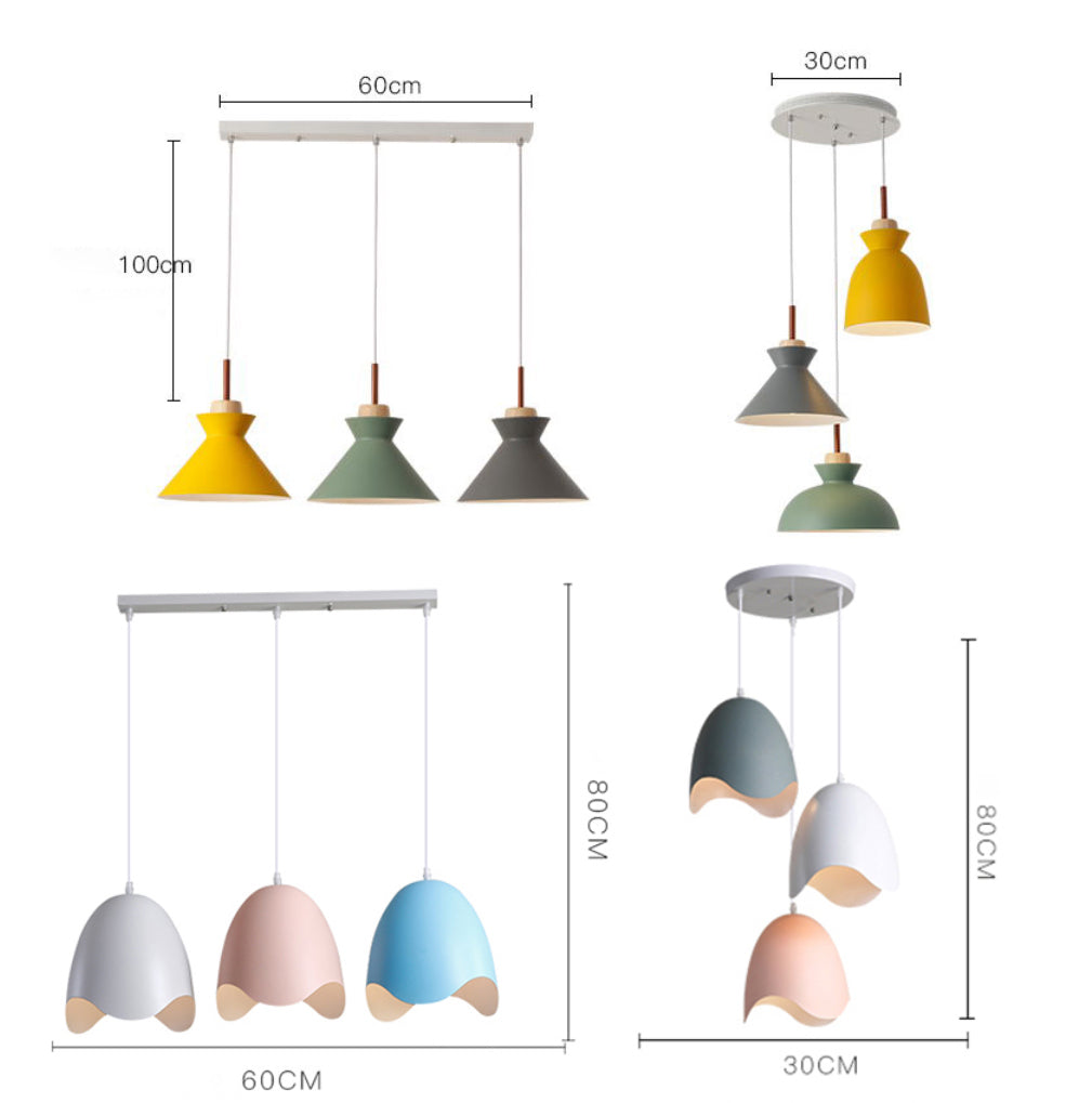 Macaron Modern Led Pendant Ceiling Light Fixture For Dining Room