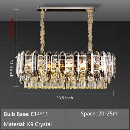 Stately Chandeliers for Living Room Luxury K9 Crystal Ceiling Light For Hallway /Dining Room