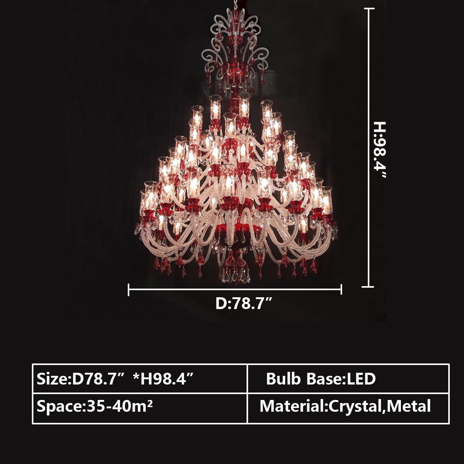 D78.7"*H98.4" chandelier,chandeliers,candle,pendant,raindrop,teardrop,red,crystal,metal,branch,traditional,classical,flower,oversized,extra large,large,big,huge,living room,dining room,stairs,foyers,entrys,hotel lobby,duplex hall