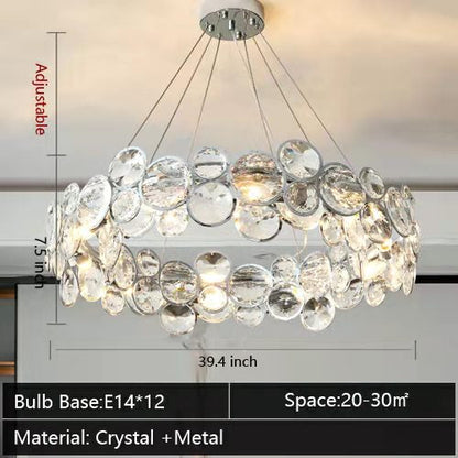 Designer Crystal Chandelier for Living Room Bedroom Ceiling Light Fixture