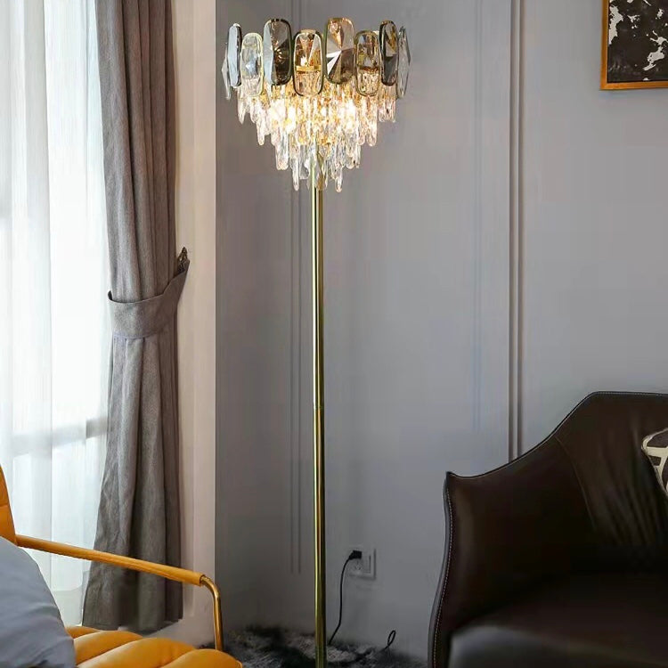 Modern Crystal Chandelier for Living/ Dining Room Luxury Bedroom Floor/ Table Lamp Whole Set