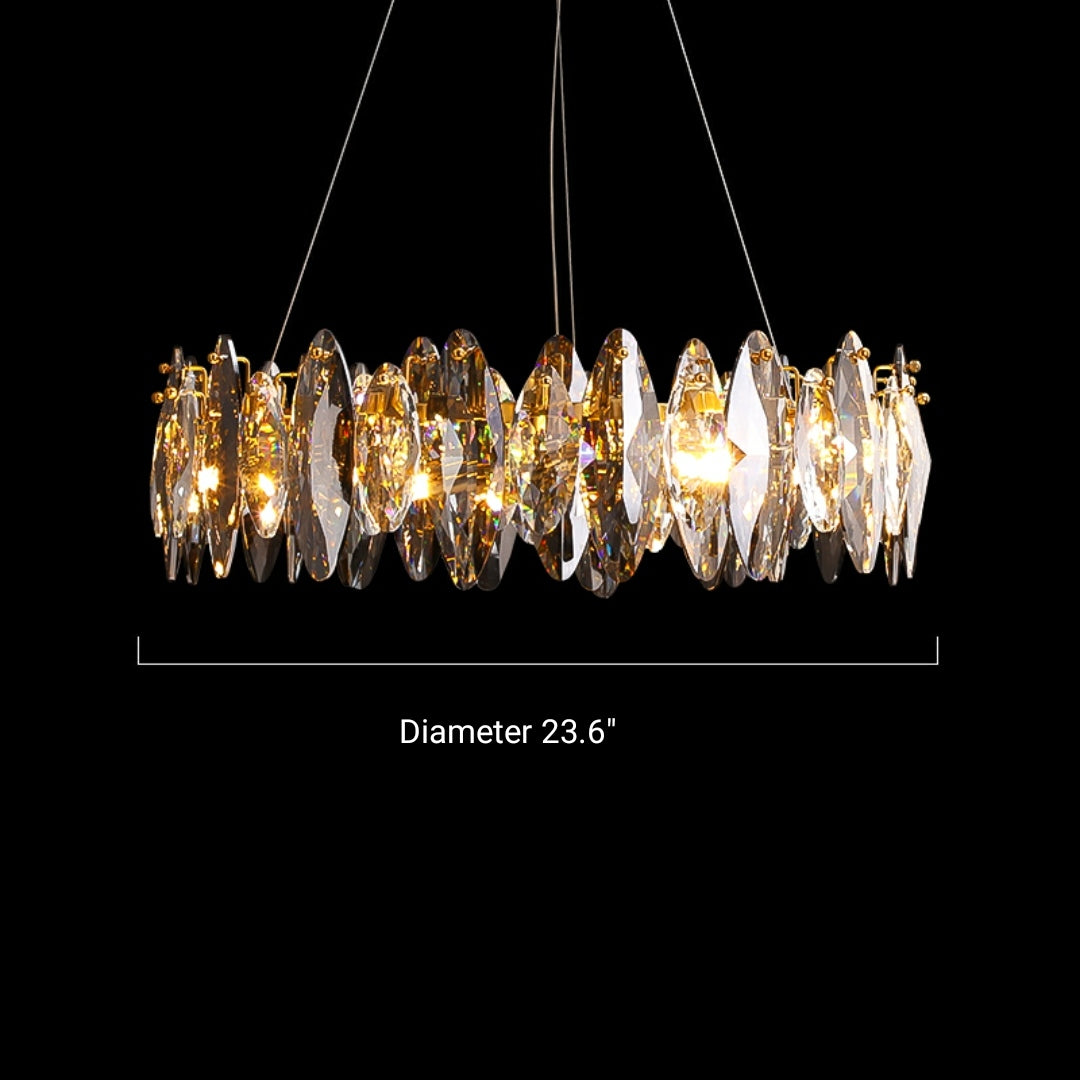 Designer Leaf Crystal Chandelier for Living Room Modern Ceiling Lamp for Dining Decoration Light