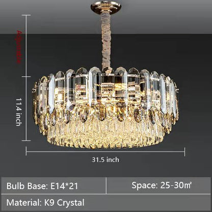 Stately Chandeliers for Living Room Luxury K9 Crystal Ceiling Light For Hallway /Dining Room