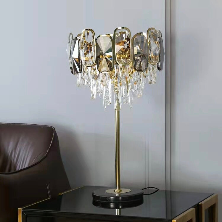 Modern Crystal Chandelier for Living/ Dining Room Luxury Bedroom Floor/ Table Lamp Whole Set