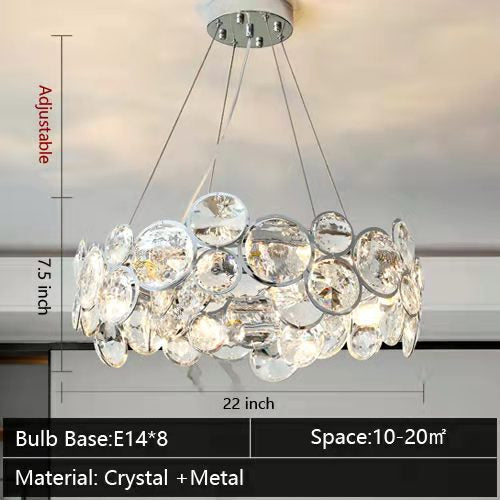 Designer Crystal Chandelier for Living Room Bedroom Ceiling Light Fixture