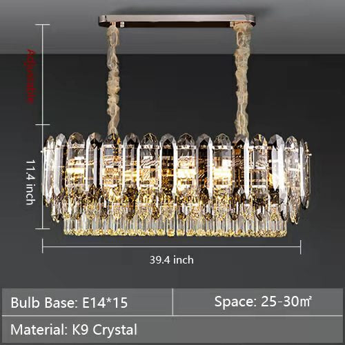 Stately Chandeliers for Living Room Luxury K9 Crystal Ceiling Light For Hallway /Dining Room