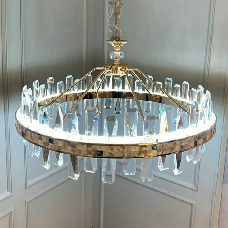 Affordable Round K9 Crystal Chandelier Lighting For Living Room Moden Rectangle Pendant Lamp For Dining Table