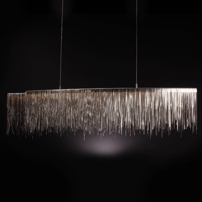 Designer Recommended Art Aluminum Tassel Pendant Chandelier for Living/Dining Room/Kitchen Island