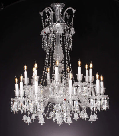 Oversized Traditional Candle Branch Crystal Pendant Chandelier for Living Room/Foyer/Stairs